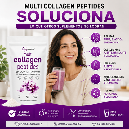 Collagen Peptides Multi / Apoya tu belleza y bienestar desde el interior.