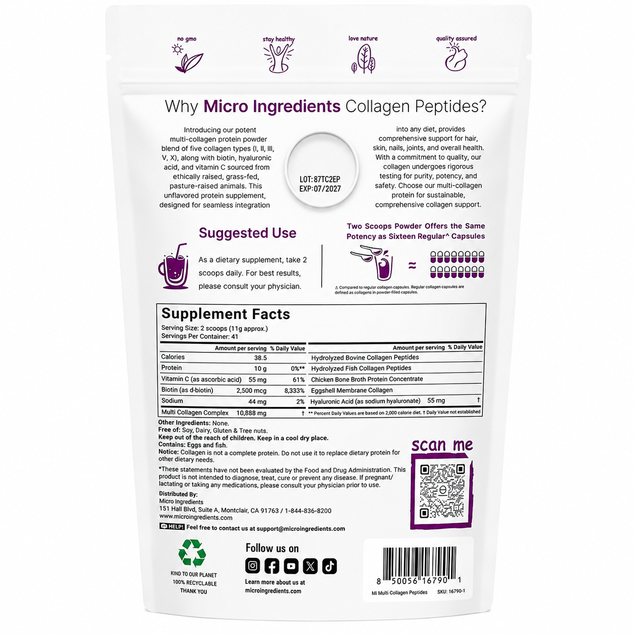 Collagen Peptides Multi / Apoya tu belleza y bienestar desde el interior.